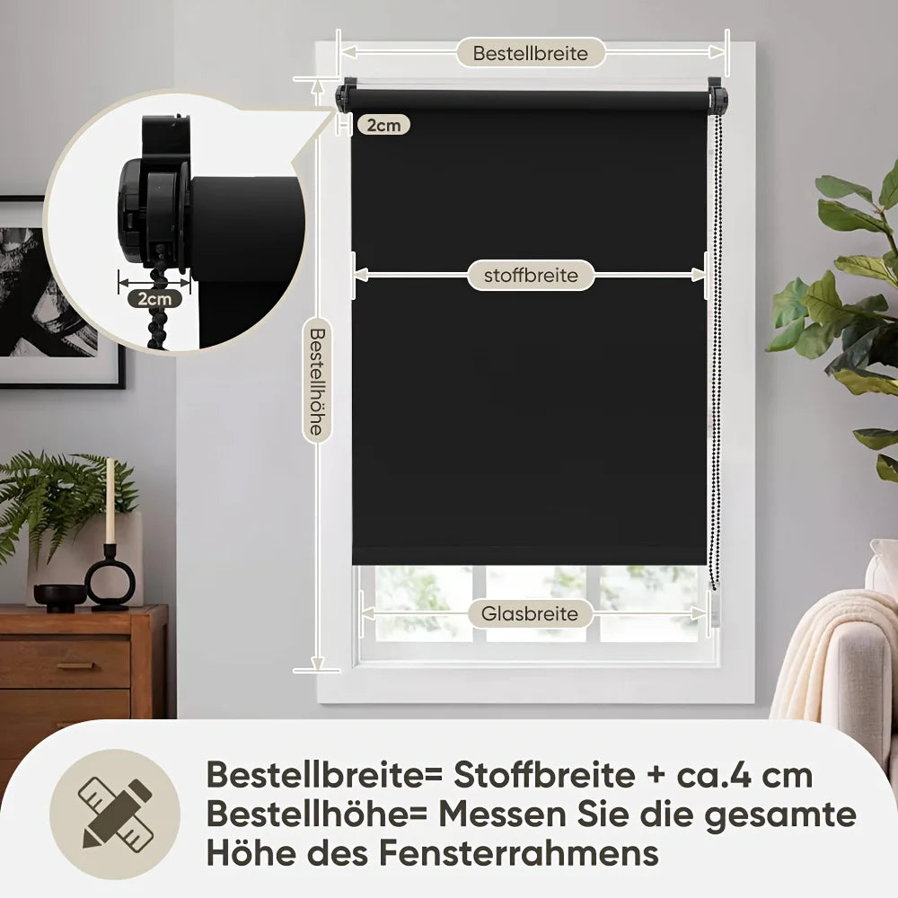 Store occultant double couche sans percage pour chambre - vue 2 sur 6