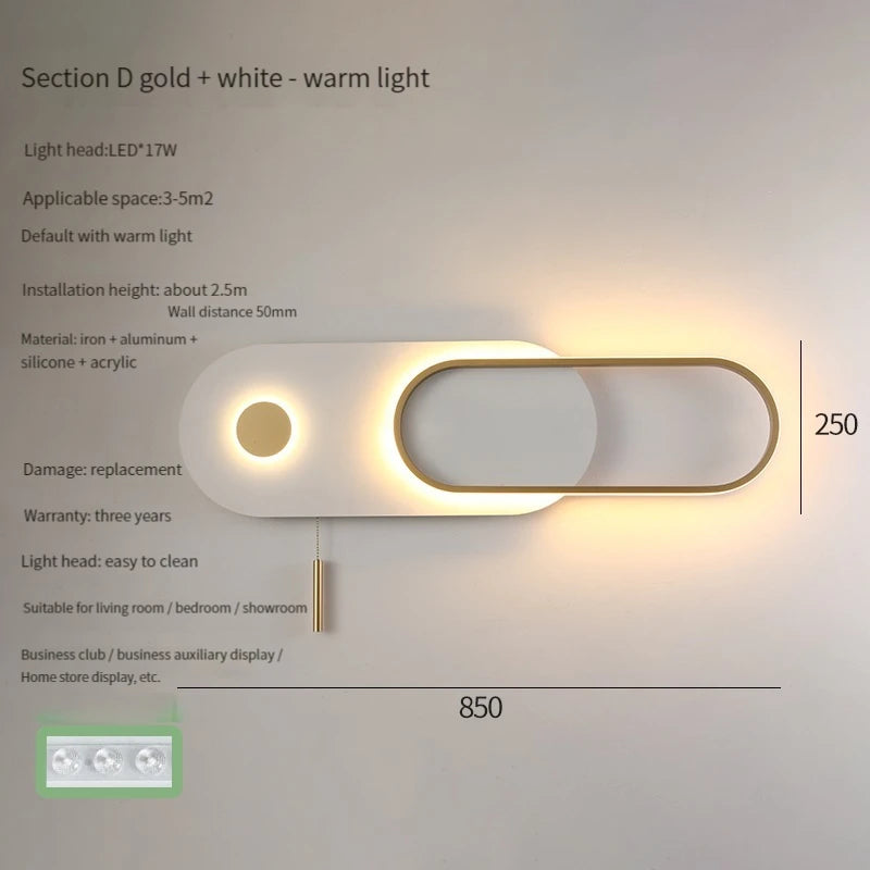 applique murale led moderne pour hôtel et éclairage domestique - vue 11 sur 12