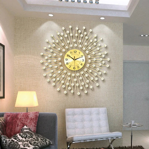 horloge murale en métal design créatif et silencieuse - vue 3 sur 9