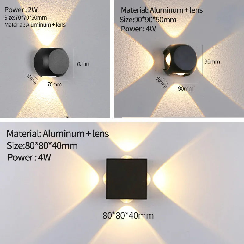 applique murale led moderne pour intérieur et extérieur - vue 4 sur 12