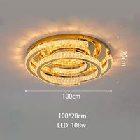 plafonnier led moderne en cristal design réglable