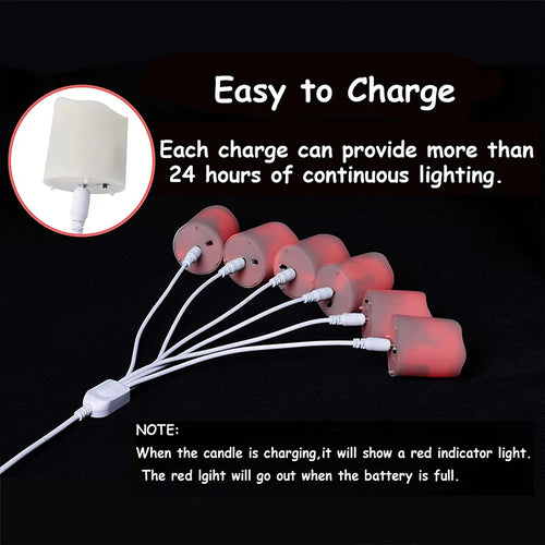 bougies led sans flamme avec minuterie rechargeable et télécommande - vue 7 sur 7
