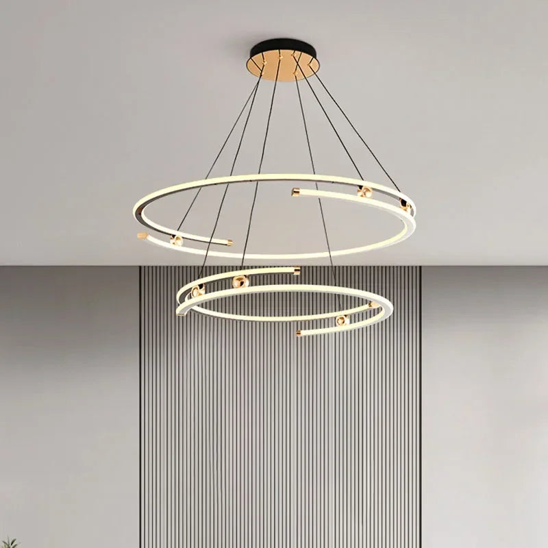 Lustre suspendu moderne Suspension LED pour salon salle à manger chambre cuisine île décoration de la maison luminaire Lustre - vue 3 sur 12