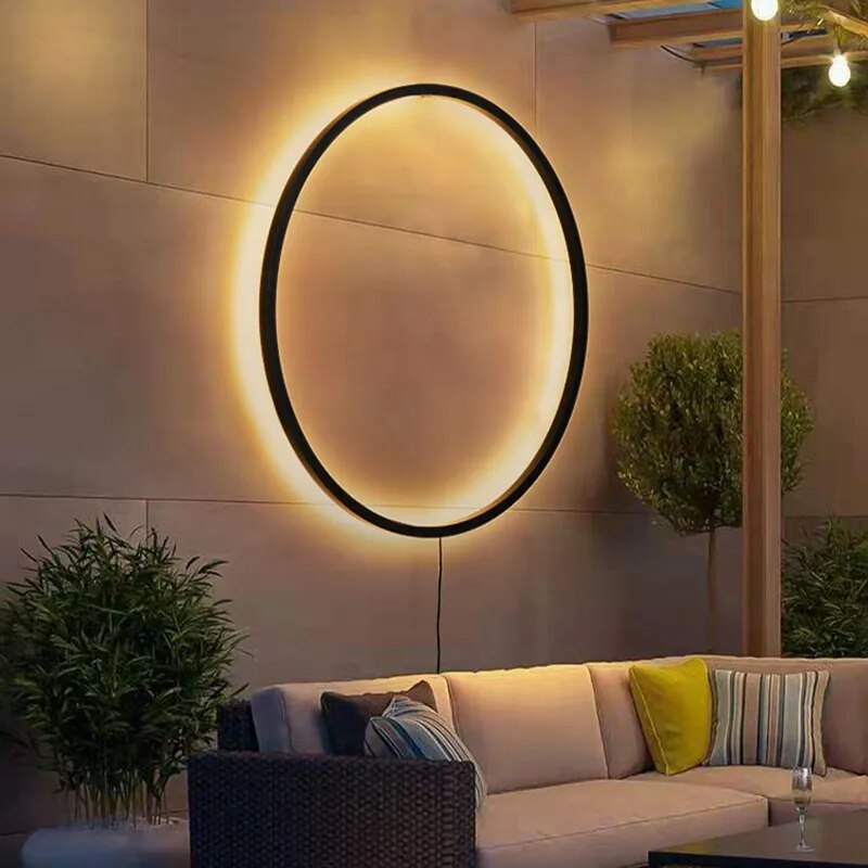 applique murale led lumières intérieur cercle fond décoration - vue 1 sur 23