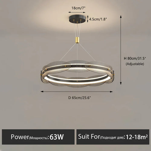lustre moderne design pour salon et restaurant suspension - vue 13 sur 12