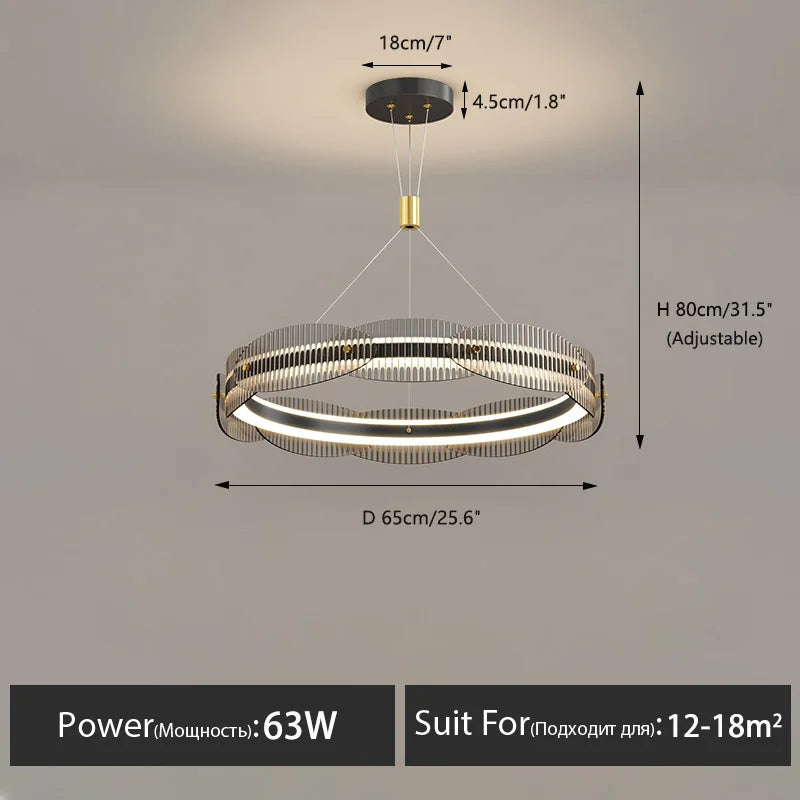 lustre moderne design pour salon et restaurant suspension - vue 12 sur 12