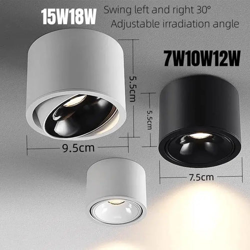plafonnier led rond monté en surface à intensité variable - vue 7 sur 9