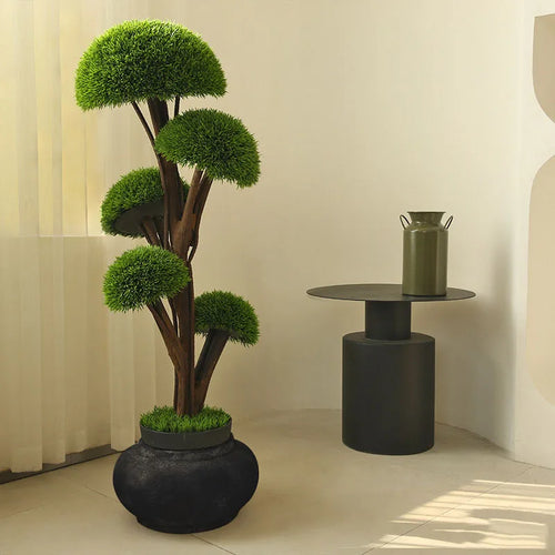 plantes vertes artificielles bonsaï arbre en pot pour décoration intérieure - vue 2 sur 8