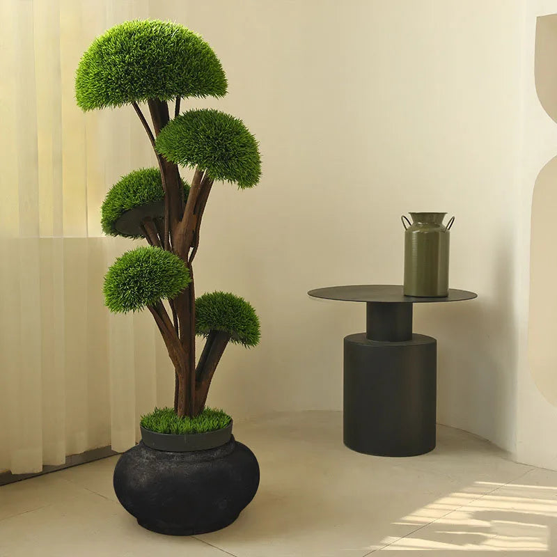 plantes vertes artificielles bonsaï arbre en pot pour décoration intérieure - vue 2 sur 8