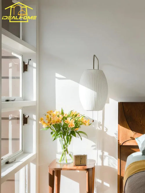 applique murale design minimaliste en soie éclairage intérieur élégant - vue 5 sur 9