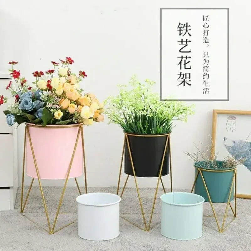 support en fer forgé pour plantes et fleurs d'intérieur élégant - vue 3 sur 18