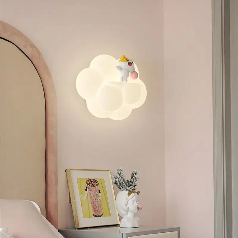 applique murale nuage ours chat singe pour enfants bébé - vue 5 sur 9