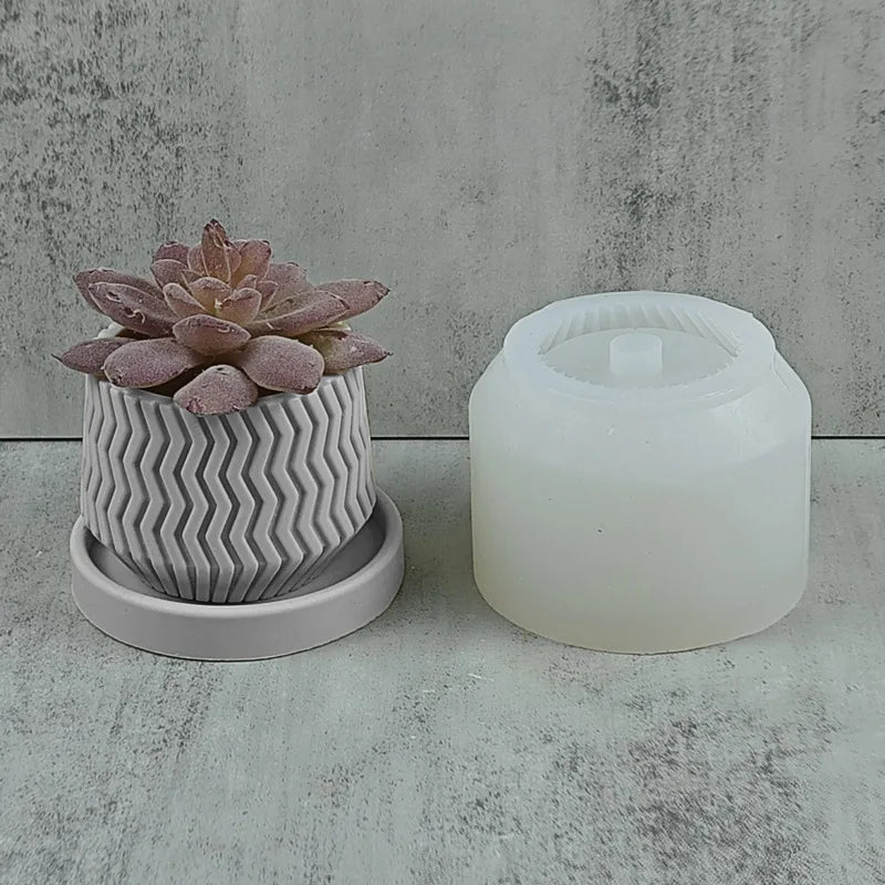 moules en silicone pour pots de fleurs en béton nordique et décoration intérieure - vue 3 sur 9