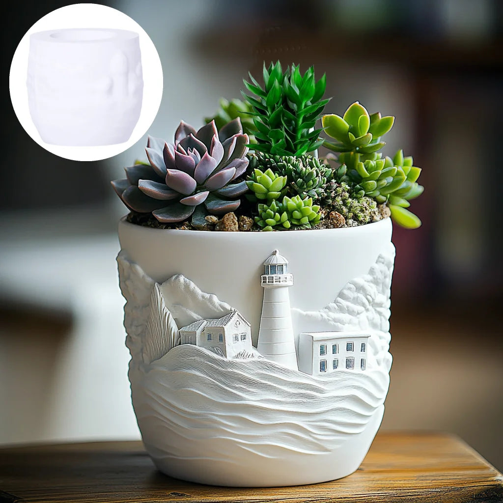 moule en silicone pour pot de fleurs et rangement décoratif - vue 5 sur 6