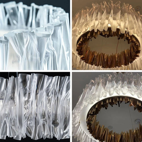 lustre acrylique design italien pour restaurant hôtel led - vue 7 sur 6