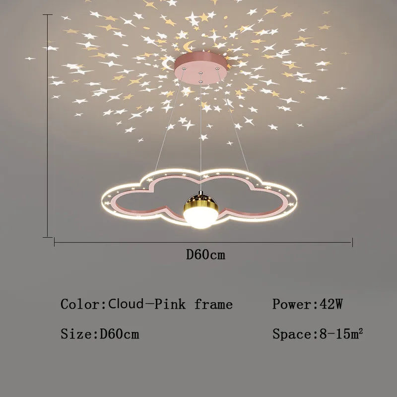 lustre étoile créatif lumineux pour chambre d'enfants - vue 14 sur 21