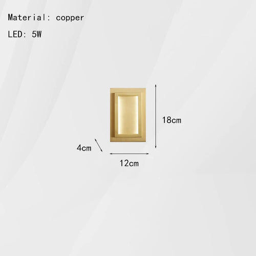 applique murale led en cuivre pour décoration intérieure élégante
