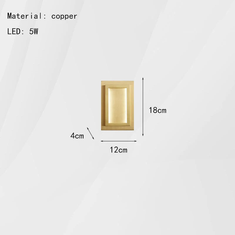 applique murale led en cuivre pour décoration intérieure élégante