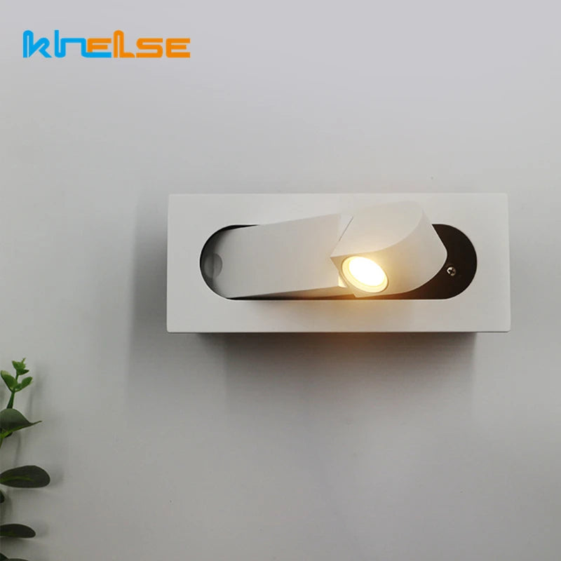 3W Embedded LED Wall Lamp 350 Rotation Adjustable Bedside Hotel Headboard Reading Light Bedroom Foldable Decor Sconce AC85-265V - vue 2 sur 13