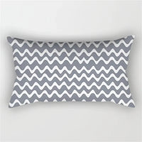housse de coussin géométrique gris patchwork décorative pour intérieur