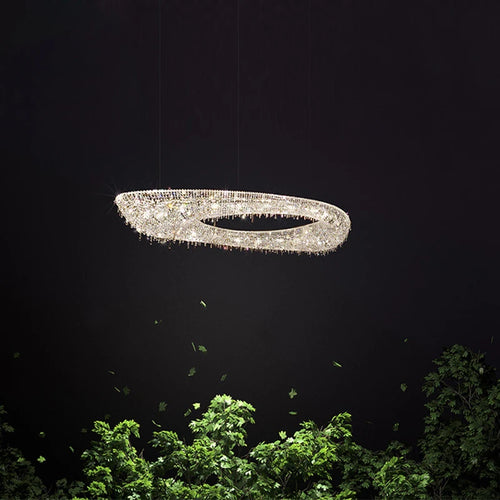 lustre créatif élégant en cristal transparent pour intérieur - vue 2 sur 10