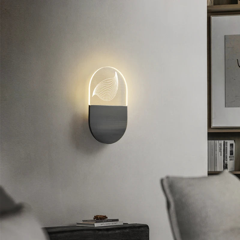applique murale led minimaliste en cuivre pour intérieur élégant - vue 2 sur 8