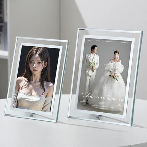 cadre photo en cristal pour portraits de famille et voyages - vue 2 sur 7