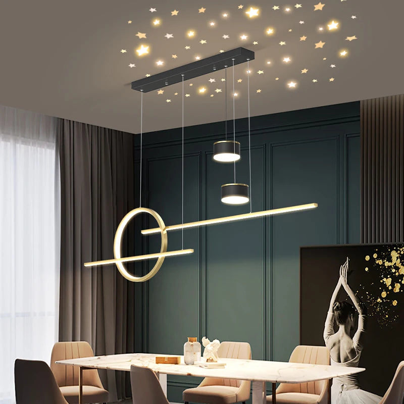 style nordique suspension led lumières luminaria abajur - vue 3 sur 18