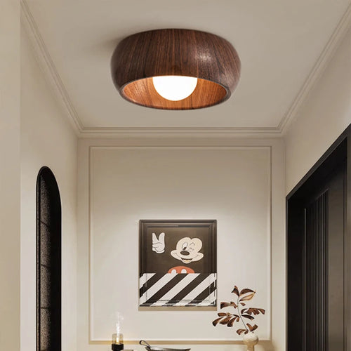 plafonnier à led style wabi-sabi nordique rétro créatif - vue 3 sur 8