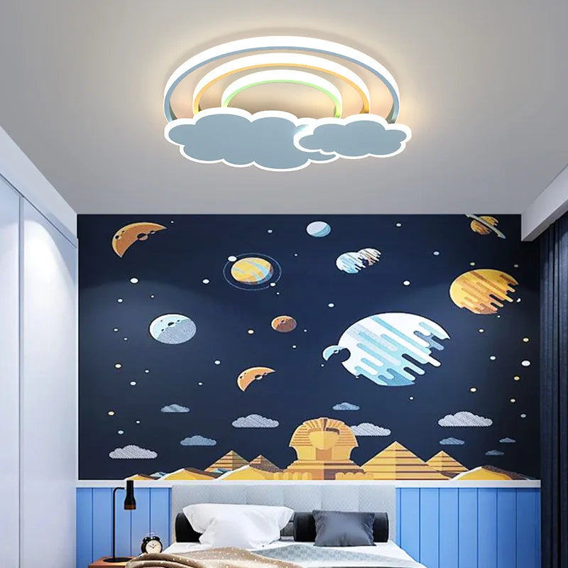 Plafonnier Arc-en-ciel nuage enfants bébé enfant chambre - vue 4 sur 10