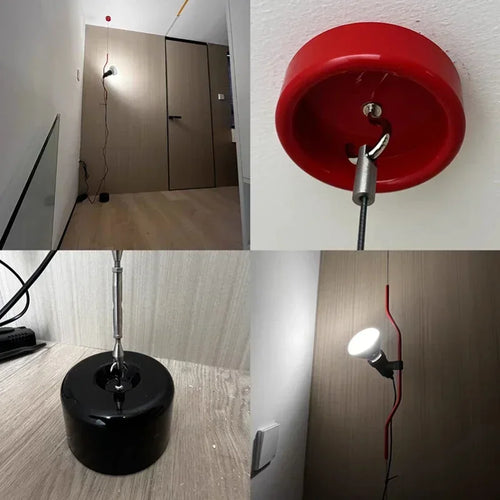 lustre moderne élégant à LED hauteur réglable pour décoration intérieure - vue 5 sur 16
