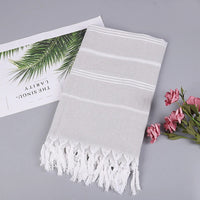 serviette de plage turque coton franges sechage rapide