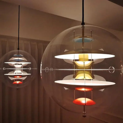 suspension globe planet design pour bar et restaurant - vue 4 sur 9