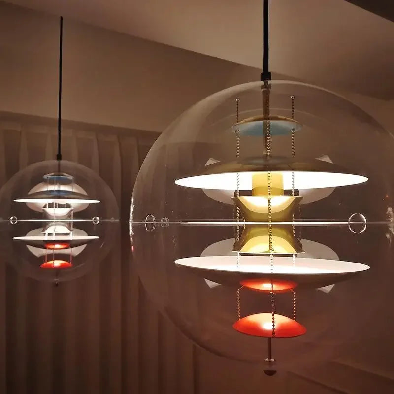 suspension globe planet design pour bar et restaurant - vue 3 sur 9