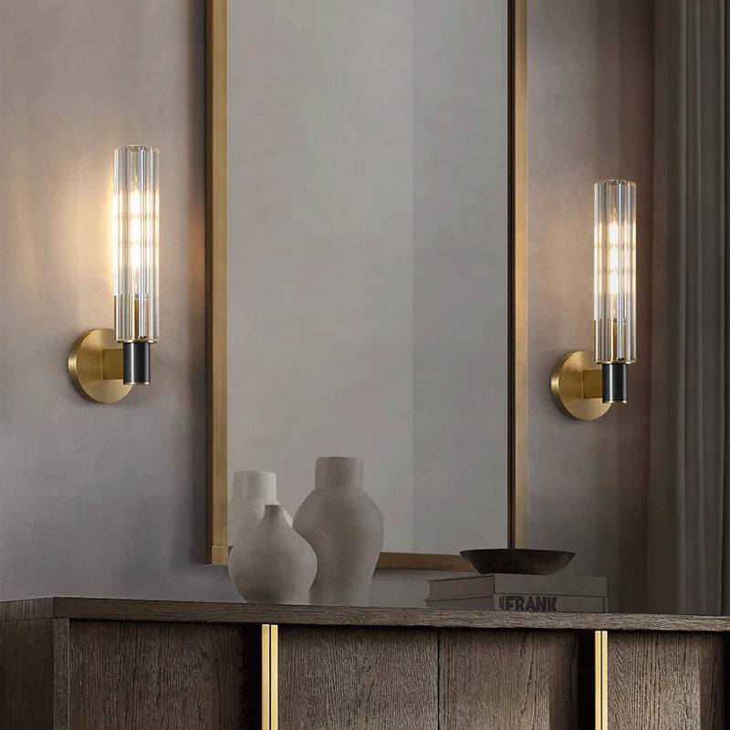 applique murale led design rétro en laiton pour un éclairage moderne - vue 4 sur 8