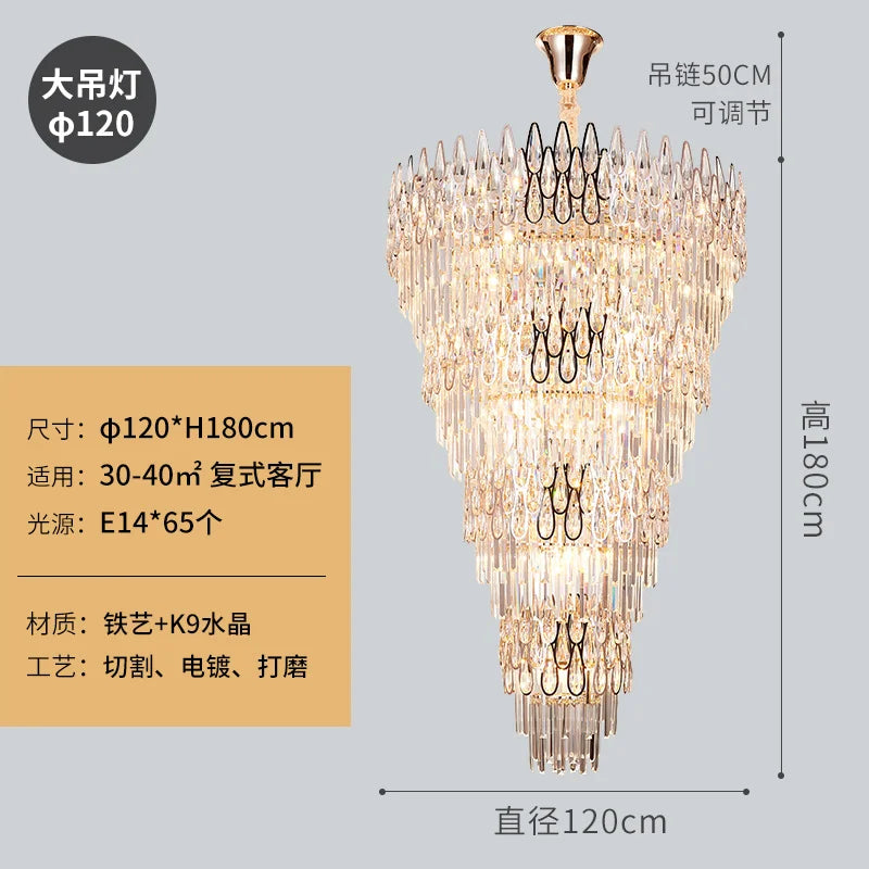 lustre en cristal pour un éclairage élégant et moderne - vue 10 sur 10
