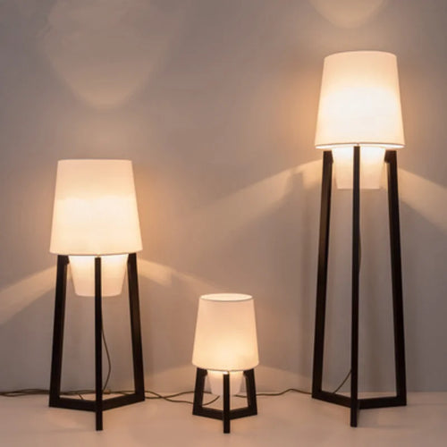 lampadaire en tissu japonais design rétro pour intérieur moderne - vue 3 sur 9