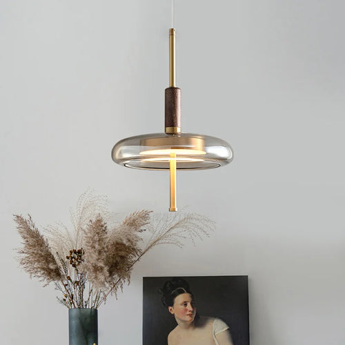 suspension LED en verre design nordique moderne décorative - vue 6 sur 8