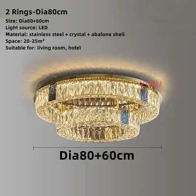 plafonnier led rond design nordique en acier inoxydable 	 modèle - vue 9 sur 12