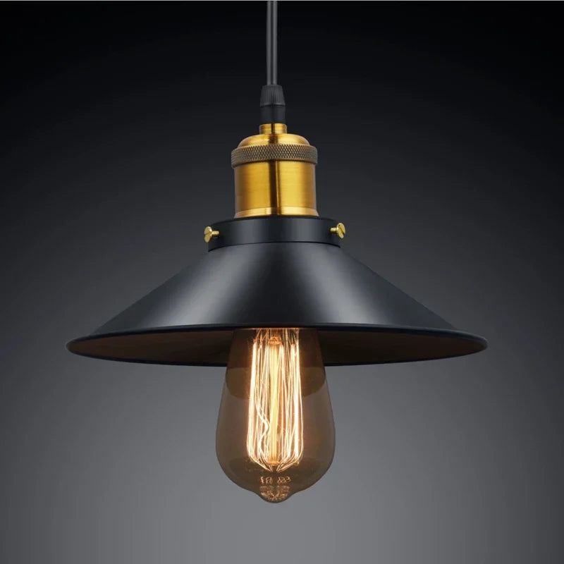lustre moderne led en métal avec suspension vintage - vue 9 sur 13