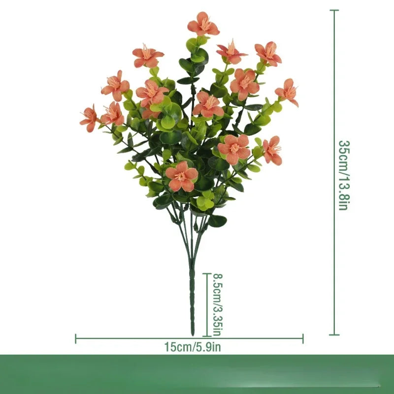 lot de 3 bouquets d eucalyptus artificiels en soie décoration intérieure - vue 17 sur 24