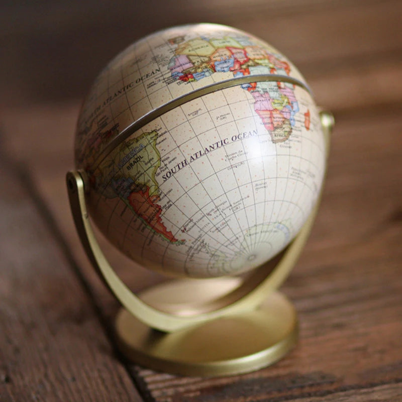 globe terrestre rétro pour enfants apprentissage géographie décoration créative - vue 1 sur 7