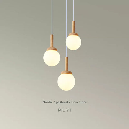 Suspension nordique atmosphérique chinoise à trois têtes salle à manger salle à manger moderne simple bar personnalisé créatif cuisine lumière - vue 2 sur 15