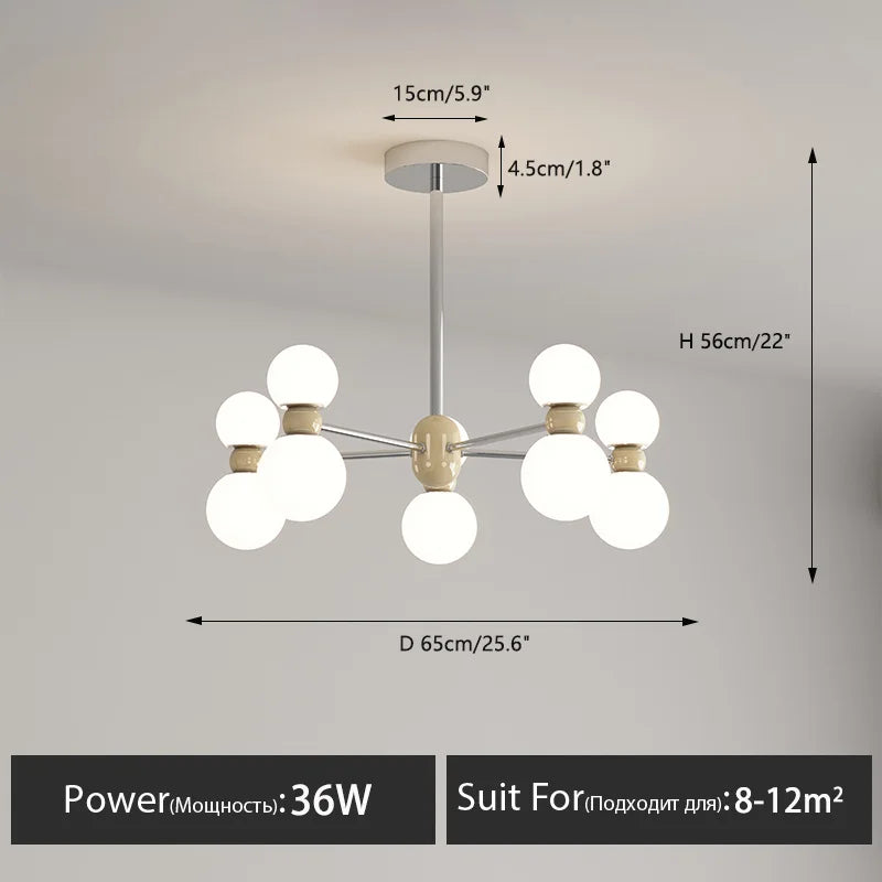 lustre suspendu dimmable pour décoration intérieure moderne - vue 12 sur 15