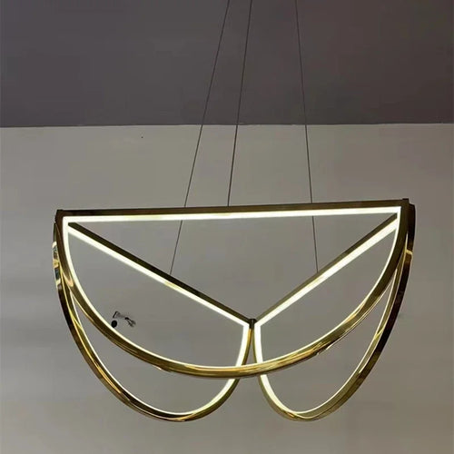 lustre nordique en acier inoxydable pour intérieur moderne - vue 7 sur 8