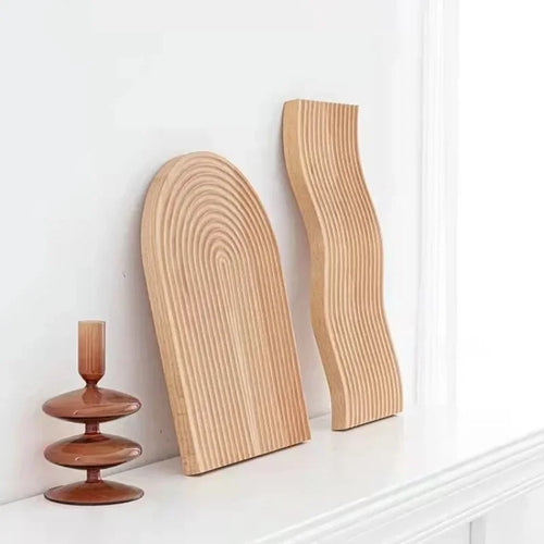 plateau décoratif en bois pour servir collations et desserts - vue 3 sur 8