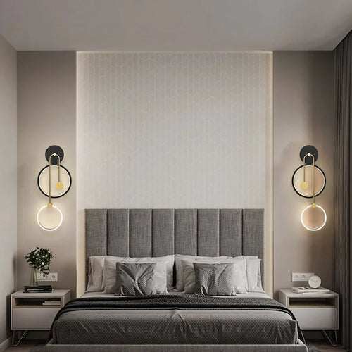 applique murale led ronde moderne décorative pour intérieur - vue 6 sur 10