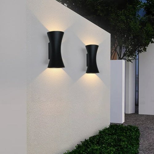 Applique murale étanche extérieure 12W lumière LED COB en aluminium noir luminaire AC85-265V étanche IP65 chambre porche applique murale - vue 4 sur 6