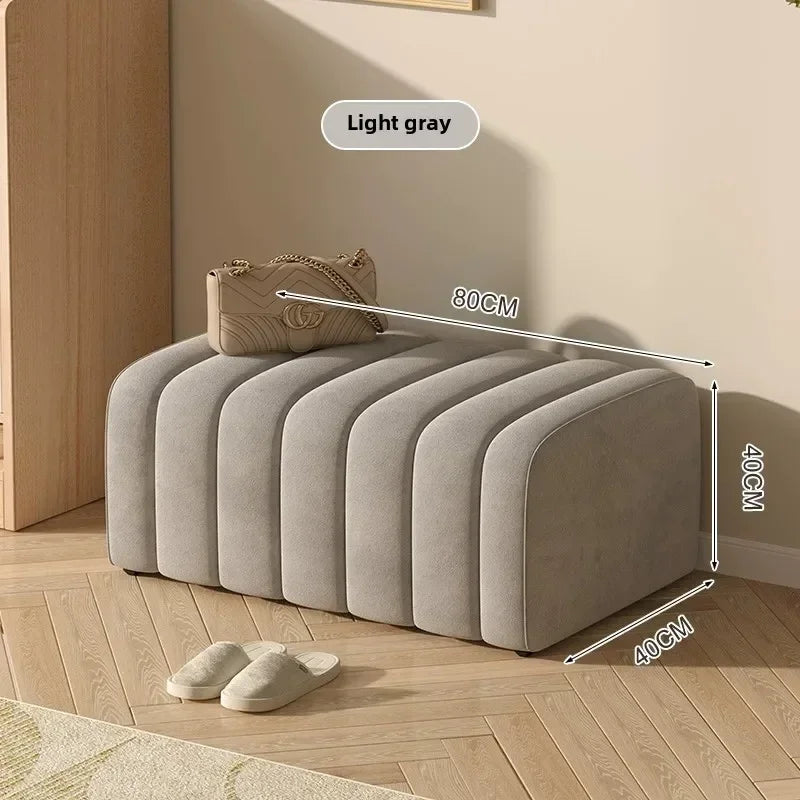banc à chaussures design moderne avec repose pieds doux et confortable - vue 8 sur 26