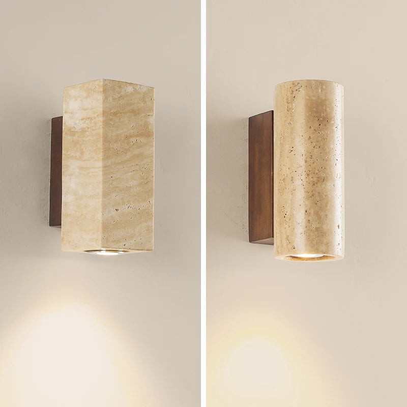 Natural Stone Wall Lamp, Retro Art, LW Decorative Lamp, Living Room, Bedroom, Corridor, Staircase Lighting - vue 5 sur 8